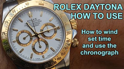 rolex daytona chronograph settings